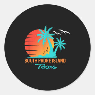 South Padre Island Beach  Classic Round Sticker