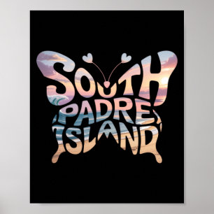 South Padre Island Butterfly - Texas Beach City Poster