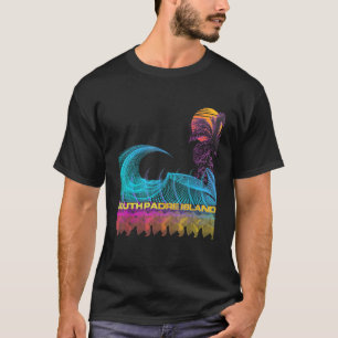 South Padre Island  Retro 80s Style Vintage Vaporw T-Shirt