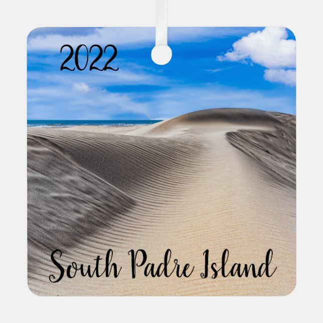 South Padre Island, Sand Dunes Metal Tree Decoration (Front)