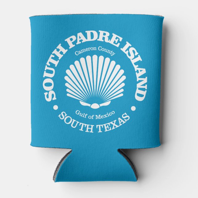 South Padre Island (seashell) Can Cooler (Front)