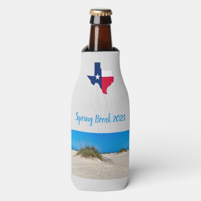 South Padre Island - Spring Break Bottle Cooler (Bottle Front)