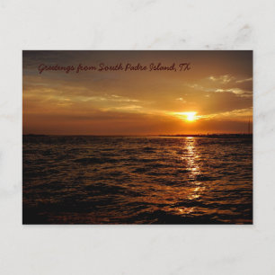 South Padre Island sunset postcard