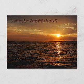 South Padre Island sunset postcard
