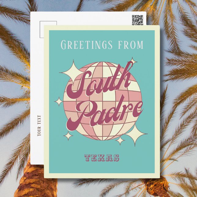 South Padre island texas Retro Vintage Postcard (Creator Uploaded)
