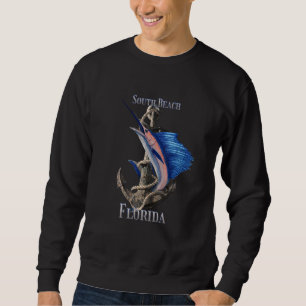 South Padre Island Texas Swordfish Marlin Ocean Fi Sweatshirt