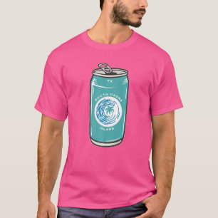 South Padre Island Texas Tx Beach Beer Soda Can So T-Shirt