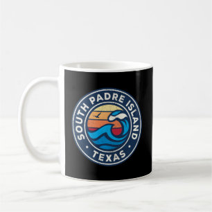 South Padre Island Texas Tx Nautical Waves Coffee Mug