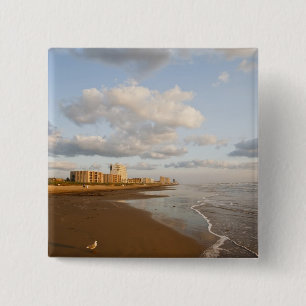 South Padre Island, Texas, USA resort hotels, 15 Cm Square Badge