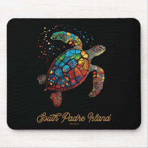 South Padre Island Vintage Retro Texas Sea Turtle Mouse Mat