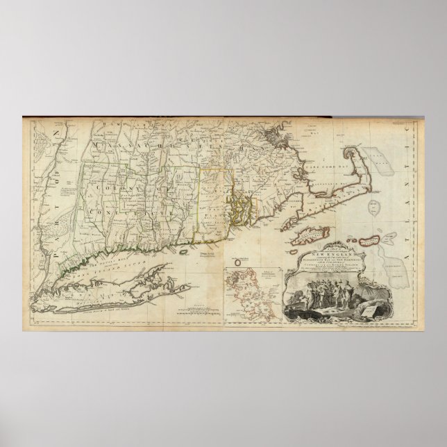 South part of The Provinces of Massachusetts Bay Poster (Front)