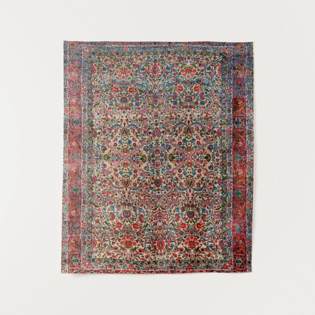 South Persia Red Pink Blue  Tapestry (Front)