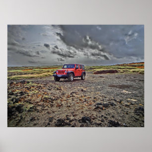 South Point Hawaii jeep adventure offroad poster