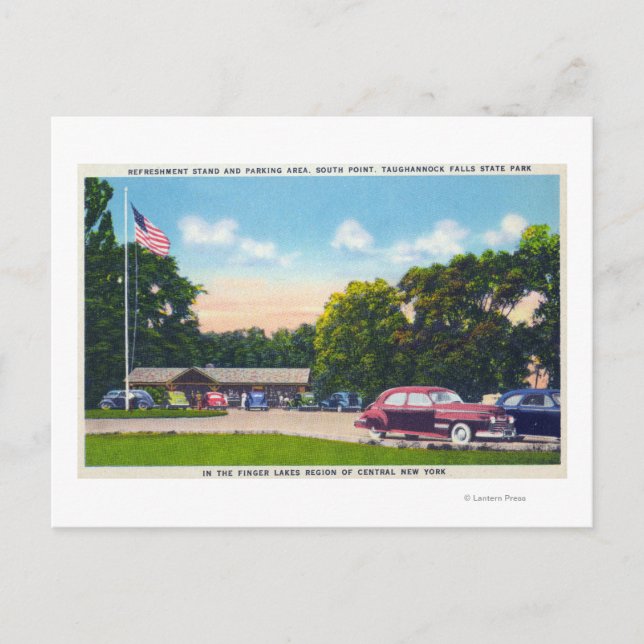 South Point Parking Area Scene Postcard (Front)
