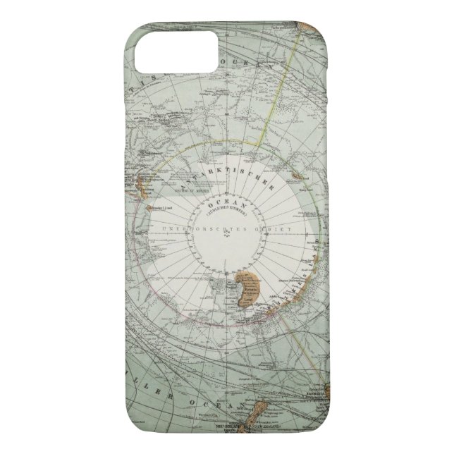 South Polar Region Map Case-Mate iPhone Case (Back)