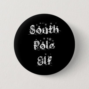 South Pole Elf Funny Novelty Christmas Snowflake A 6 Cm Round Badge