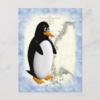 South Pole Penguin Postcard