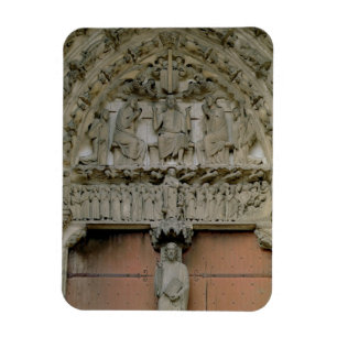 South Portal tympanum depicting Christ Enthroned w Magnet