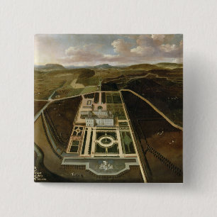 South Prospect of Hampton Court, Herefordshire, c. 15 Cm Square Badge