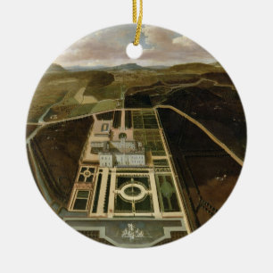 South Prospect of Hampton Court, Herefordshire, c. Ceramic Tree Decoration