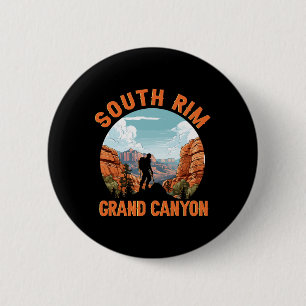 South Rim Grand Canyon Hiking Adventure Outdoor 6 Cm Round Badge