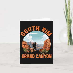 South Rim Grand Canyon Hiking Adventure Outdoor  Card