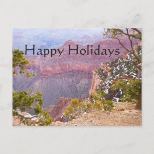 South Rim Grand Canyon Holiday Postcard