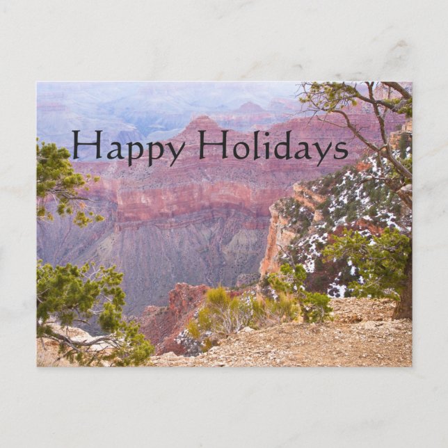 South Rim Grand Canyon Holiday Postcard (Front)