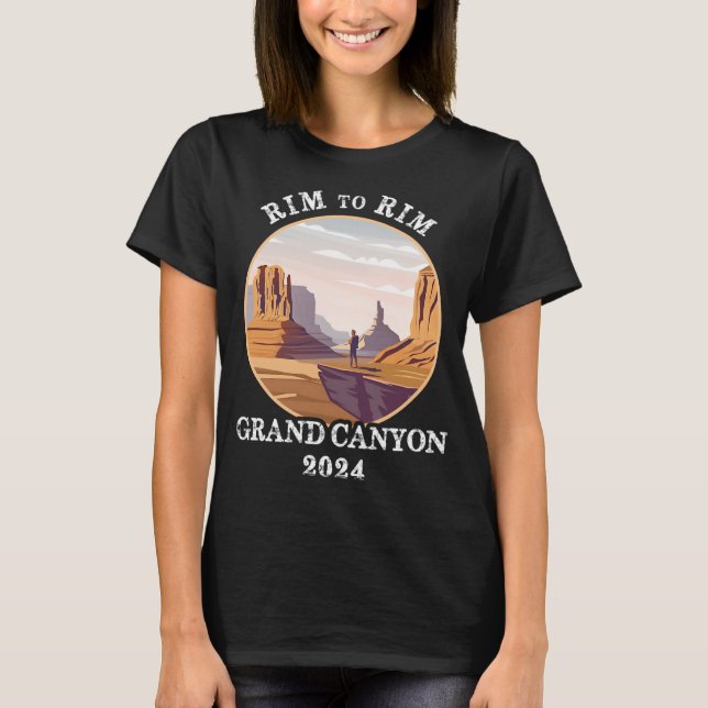 South Rim To North Rim Grand Canyon National Park  T-Shirt (Front)