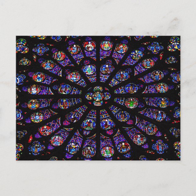 South Rose Window  in the Notre Dame Cathedral Postcard (Front)