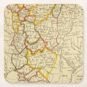South Russia in Europe Square Paper Coaster