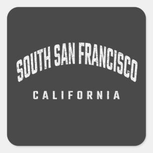South San Francisco California CA Square Sticker