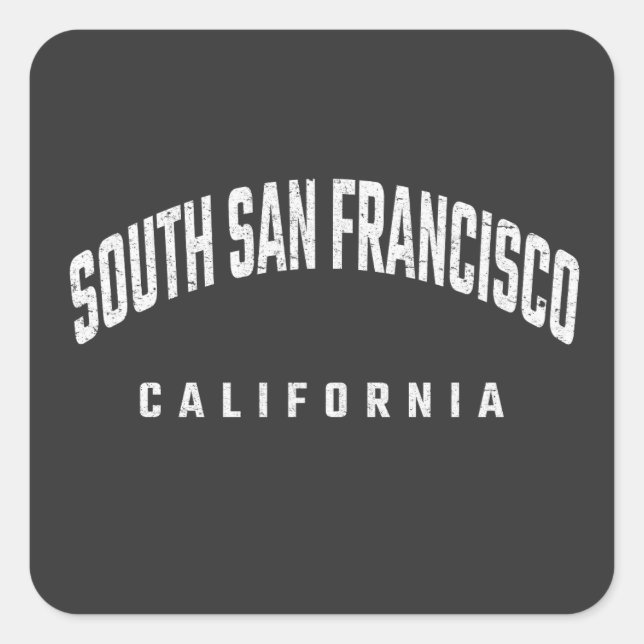South San Francisco California CA Square Sticker (Front)