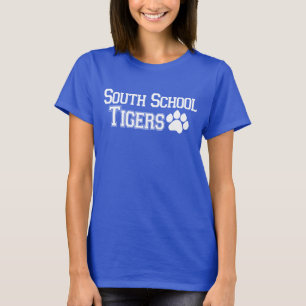 South School Tigers with Paw T-Shirt