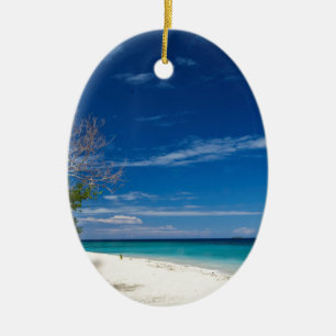 South Sea Island Beach, Fiji Ceramic Tree Decoration