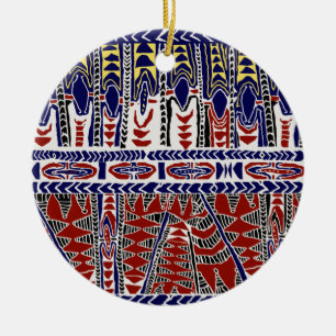 South Seas Samoa Batik Ceramic Tree Decoration