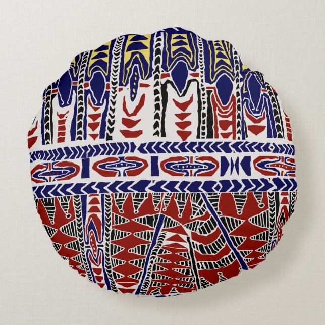 South Seas Samoa Batik Round Cushion (Back)