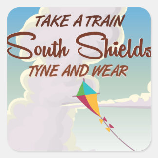 South Shields Tyne and wear travel poster Square Sticker