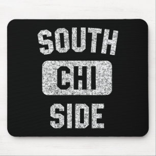 South Side Chi Gym Style Distressed White Print Mouse Mat