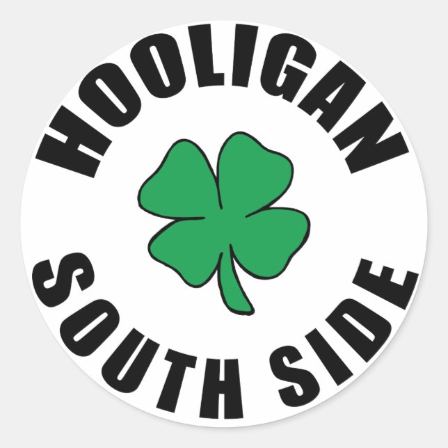 South Side Chicago Hooligan Classic Round Sticker (Front)