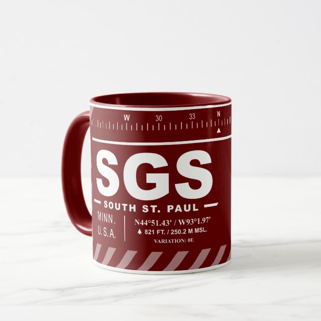 South St Paul Municipal Airport Fleming Field Mug (Front Left)