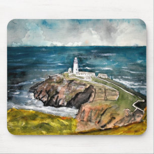 south stack lighthouse united kingdom mouse pad