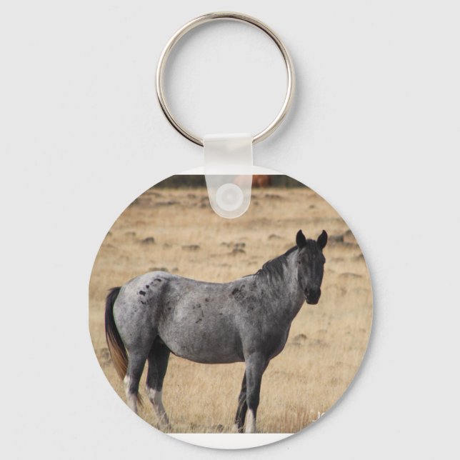 South Steens horses  Key Ring (Back)
