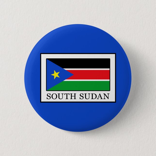 South Sudan 6 Cm Round Badge (Front)