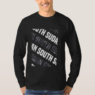 South Sudan Camo Pattern Grey Camouflage T-Shirt