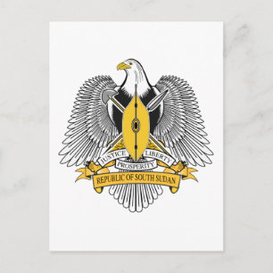 South Sudan Coat of Arms Postcard