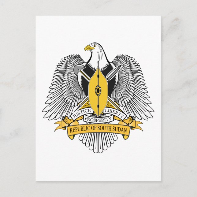 South Sudan Coat of Arms Postcard (Front)