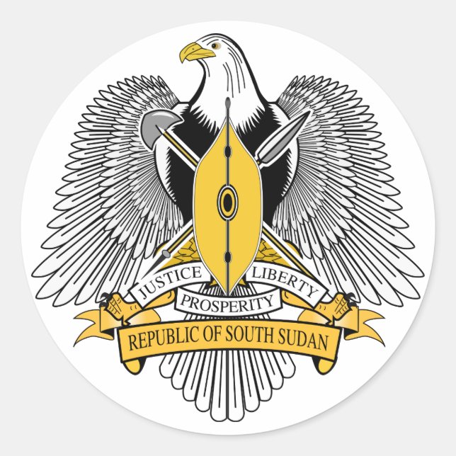 South Sudan Coat of Arms Sticker (Front)