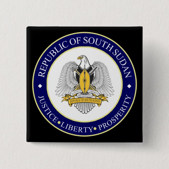 south sudan emblem 15 cm square badge (Front)