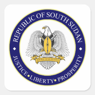south sudan emblem square sticker